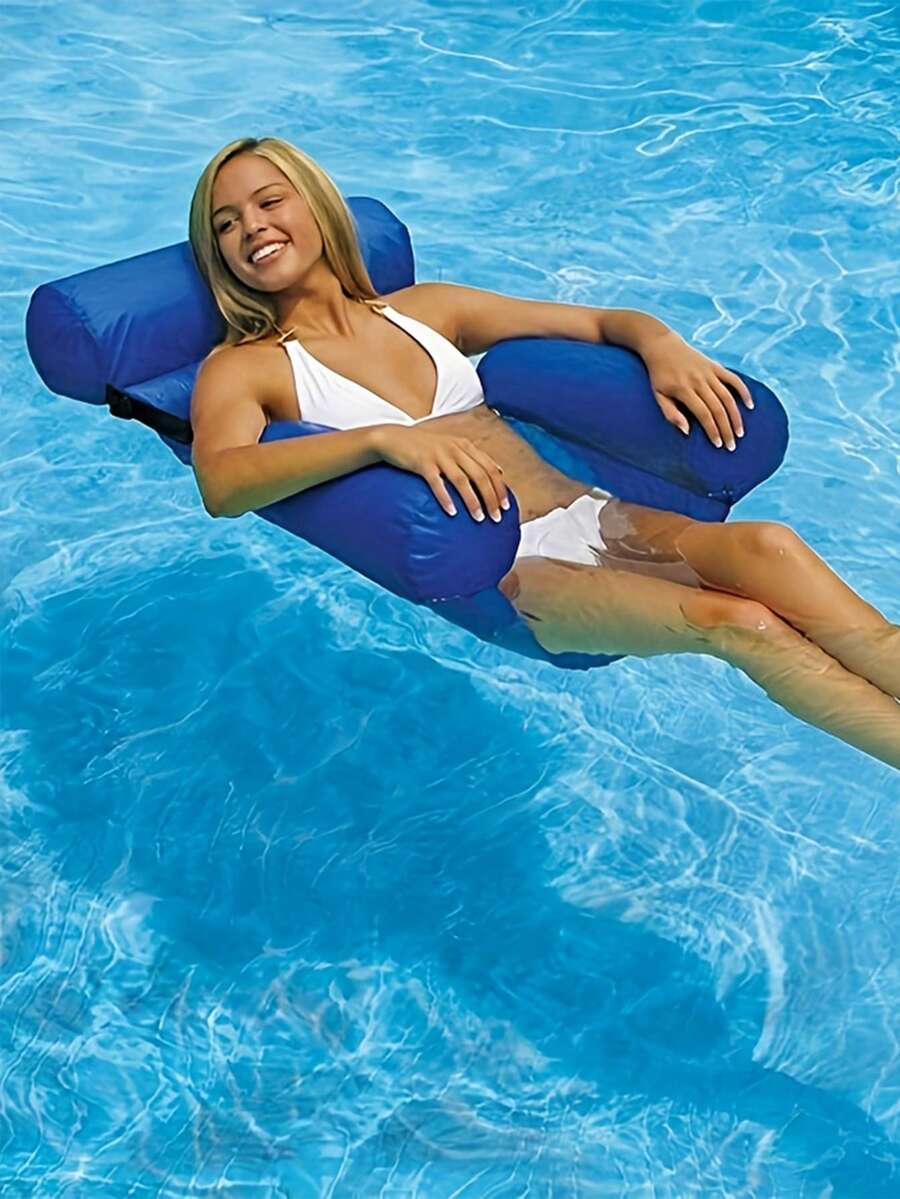 Inflatable Pool Floats Adult, Floating Lounge Chairs, Blow Up Pool Noodles For Adult Heavy Duty, Floating Chair For Party Summer Water Beach Lake Fun, Beach Essentials, Beach Accessories - Multicolor - View 1