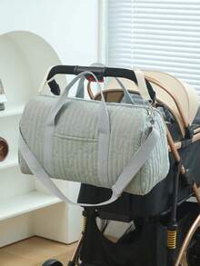 Multifunctional Large Capacity Embroidered Star Handbag Shoulder Crossbody Bag, Can Be Hung On Stroller, Suitable For Pregnant Women Outdoor Carrying - Multicolor - View 5