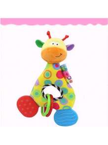 Giraffe Plush Doll & O-Shaped Teether Combo, Adorable Baby Teething Doll, Newborn Stuffed Animal Doll For 0-12 Months Baby, Baby Dolls 12 Months, Dolls Baby, Dolls For Babies