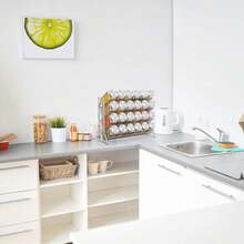 4-Tier Fit 24 Jars Spice Rack Free Standing, Counter Spice Organiser, Metal Seasoning Bottle Organizer For Kitchen, Countertop, Cupboard(No Bottle)