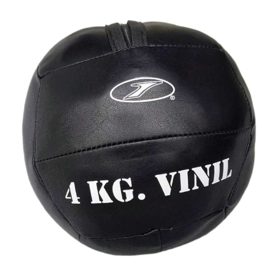 Torrel Balon Medicinal Vinil 4kg para Entrenmiento Costuras Reforzadas, CrossFit, Uso rudo - Negro - Ver 1