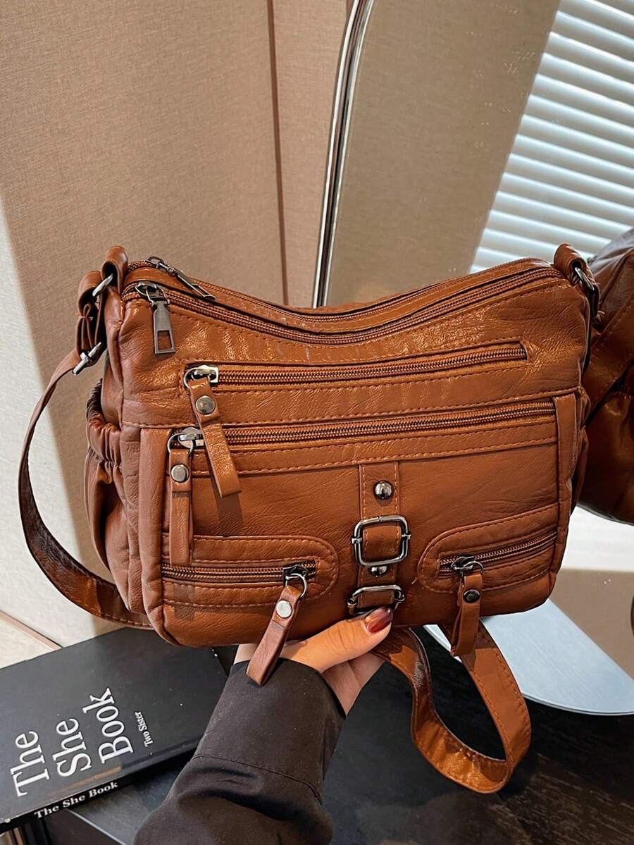 女士软皮斜挎包，中年单肩包，春秋新款