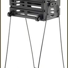 Ballport Deluxe Tennis Ball Hopper Pickup With Wheels, Black