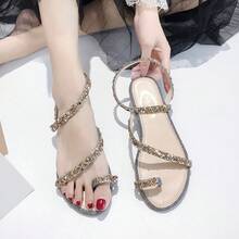 Women Flat Sandals - 金色 - 查看 2