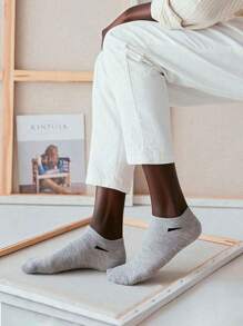 1/9/15 Pairs Unisex Socks, Sports Socks, White/Black/Grey Short Socks, Invisible Socks, Solid Color Minimalist Style, Suitable For Casual Daily Wear