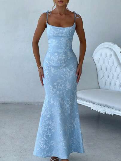 Look Polly Women's Thanksgiving Christmas Dress Evening Dress Elegant Women's Dress Evening Party Wedding French Elegance Sexy Slimming Elegance Elegant Elegance Style Casual Style Academy Style Fake Style Bohemian Vacation Style Old Money Style Jacquard Strap Long Dress Western Style Long Party Dress Clothes For New Year