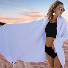 Toalha esportiva de secagem rápida, toalha de microfibra portátil para academia, natação, camping ao ar livre, absorve suor e areia facilmente, itens essenciais para praia, acessórios de praia, boia para piscina