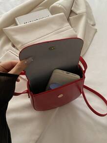 Fashion Mini Solid Colour Simple Multifunctional PU Flap Crossbody Saddle Bag For Shopping, Purse, Shopping, Young Women, College Students, Newcomers, White Collar. They Are Perfect For Office, College, Work, Business, Commuting, Outdoor Activities, Travelling And Excursions.