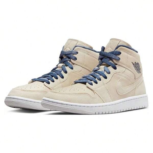Nike Zapatillas deportivas de baloncesto de media caña Air Jordan AJ1 para mujer, con suela duradera y diseño transpirable para uso casual