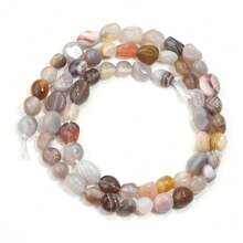 Aproximadamente 45 piezas de cuentas de piedra ovaladas asimétricas naturales surtidas, cuentas sueltas de cristal de ágata vintage de estilo informal para hacer joyas, pulseras, collares, colgantes y decoración