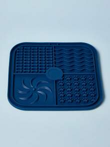 PETSIN 1/2pcs Square Dog Lick Mat, Silicone Slow Feeder Dog Bowl Mat With Suction Cup, Dog Training Pad - Multicolor - View 15