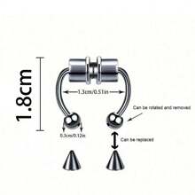 1/5 Stücke Damen Herren Falsche Nasen Piercing Ohrringe Mode Punk Nicht Durchstochene Nasenclips Edelstahl Nasenseptum Körperschmuck