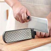 1pc Double-Sided Whetstone, High Quality Material Corundum Sharpener Stone, Handheld Multi-Function Quick Blade Sharpening Tool With Handle For Home And Outdoor Use