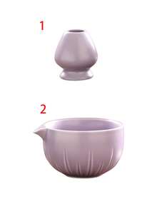 1件/2件/3件/4件紫色陶瓷抹茶套装，日式抹茶打蛋器，抹茶碗，抹茶刷，搅拌器，茶勺，茶碗套装，抹茶冲泡，甜点和饮料制作工具，松代抹茶打蛋器套装，抹茶爱好者的礼物 - 彩色 - 查看 16