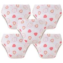 5pcs/Set Toddler Potty Training Pants - Washable, Leak-Proof Diaper Covers With Fun Space & Beautiful Prints, Breathable Fabric For Boys & Girls, Multi-Layer Protection, Suitable For 3 Months To 5 Years Old Children, Night & Daytime Underwear, Multi-Layer Design, Potty Training Underwear - (With Edging Anti-Leak) - Multicolor - View 16