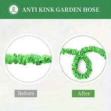 25/50/75ft Expandable Garden Hose Set With 7 Function Spray Nozzle - Durable, Water Hose With Nozzle For Yard Watering, Outdoor Use & Car Washing High Pressure Water Gun - No Power Required