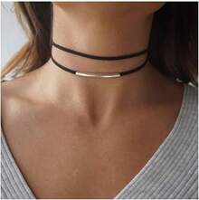 Black Collar Necklace Velvet Choker Fashion Punk Jewelry Women