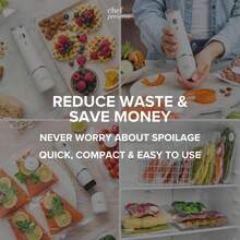Chef Preserve Reusable Vacuum Sealer Bags – 30-Storage Bags, Freezer, Microwave – Odor-Resistant, Leak-Proof – Compatible With Chef Preserve Vacuum Sealers - 30袋 - 查看 7
