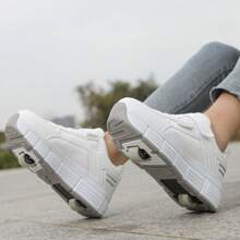 Unisex Figure Skates And Roller Skates Shoes With Low Cut, Outdoor Sports With Wheels