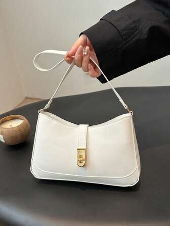 Fashion Women Bag Leather Underarm Bag Handbag Solid Shoulder Bag Simplicity Classic Women's Messenger Bag For Lady