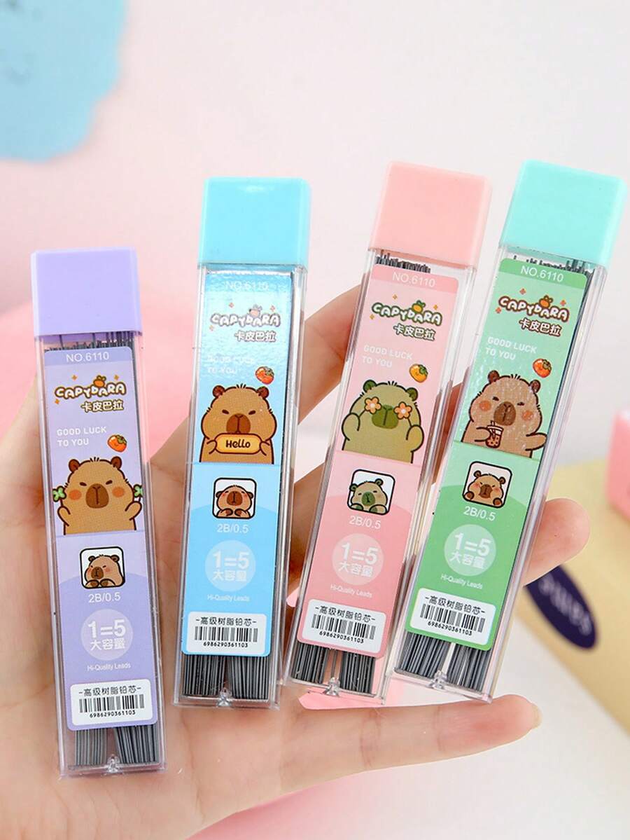 铅笔芯 0.5 毫米 Capybara 大容量替换芯 2B 树脂铅 极具吸引力的学生文具、学校用品、返校