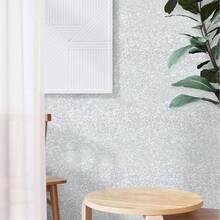 一卷闪亮银色自粘墙纸加厚 PVC 防水防潮耐磨可移除贴纸闪亮闪亮只需撕下粘贴适用于客厅卧室酒店派对背景墙家居装饰墙贴厨房桌面橱柜抽屉家具翻新改造礼品包装纸17.7 英寸 X 196.8/118.1/39.3 英寸