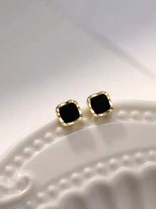 1 Pair Minimalist Personalized Niche Cross Luxury Nail Stud Earrings For Women, Niche Design Earrings