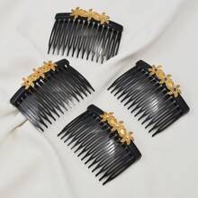 1 peça pente francês Mayotte com plástico preto e flores strass grampo de cabelo Mamoudzou joia para cabelo feminino