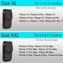 Durable Nylon Cell Phone Pouch With Adjustable Belt Loop - Lightweight Holster Case, Easy-Clean, Perfect For Daily Commute, Phone Pouch - Black - View 2