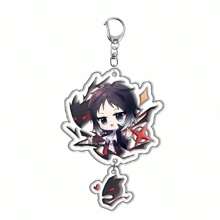 bandai Accesorio de anime Llavero acrílico de anime - Bungou Stray Dogs Lindo colgante de estilo Y2K de dibujos animados, adecuado para bolsos y llaves, regalo perfecto para fans, accesorios de cosplay, llavero de coche, bolso, mochila, pequeña joya, accesorios, regalos creativos, regalos de estudiante, accesorios de coche, colgante de bolso, accesorios escolares