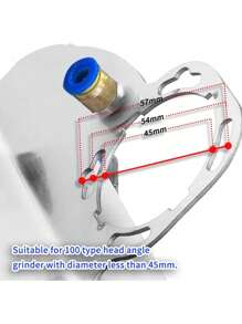 1PC 45-stopniowe narzędzie do fazowania szlifierki kątowej ze stali nierdzewnej, uchwyt szlifierki kątowej, specjalny uchwyt tnący. Uchwyt mocujący do szlifowania kątowego, przenośny przyrząd do fazowania. Nadaje się do mocowania fazowania płytek ceramicznych i szlifierek kątowych do obróbki drewna