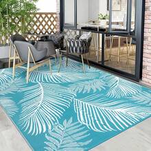 Waterproof Outdoor Rug, Reversible Plastic Straw Patio Camping Rug, Indoor Outdoor RV Mat Carpet For Deck, Camper, Porch, Balcony, Backyard, Picnic - Royal Blue - View 8