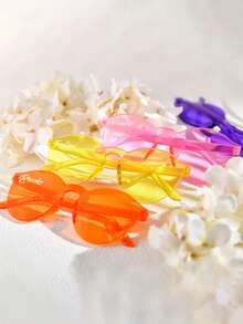 定制心形眼镜 - 个性化眼镜纪念品，纪念您的特殊场合，令人难忘的情人节、母亲节等庆祝活动的礼物 - 白色 - 查看 5