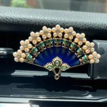 Kreatywny stop w stylu starożytnym, imitacja kapiącego oleju, płonący niebieski/czerwony, składany wentylatorowy wylot klimatyzacji samochodowej, dekoracyjne akcesoria klipsowe