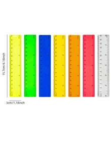 Righello in plastica da 6 pollici con marcature precise - Strumento di misurazione di alta qualità adatto per scuole, uffici, hobby e progetti artistici