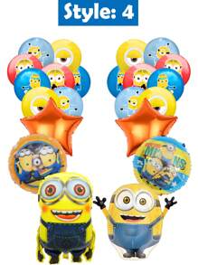 Minions Minions Theme -Thanksgiving, Christmas And Halloween Party Decorations,Minions Birthday Themed Party Decoration Items: Balloon Decorations, Private Rooms, Living Rooms, Festival Scene Arrangement, Party Birthday Balloon Supplies