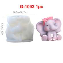 1pc 3D Cute Elephant Silicone Mold DIY Elephant Shape Candle Plaster Mold Little Elephant Shape Candle Drip Gum Aromatherapy Gypsum Resin Making Tools Home Decoration Gifts