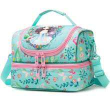 1pc Double Layered Lunch Bag Cartoon Lunch Bag For Boys And Girls Lunch Bag For School Students And Travel Picnic Children Cute Bag