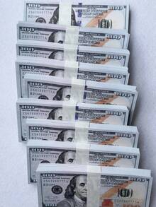 100/200 件 115 * 48 毫米复制美元。照片和电影摄影的最佳货币/复制品，恶作剧家人和朋友，游戏和派对玩具，100 面值钞票，货币道具，电影道具的派对游戏道具，魔术道具，派对装饰品，恶作剧礼物，折纸工艺品，喷枪道具，游戏筹码，无电池