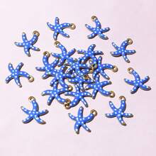 10pcs 10.5x10mm Stainless Steel Small Dots Starfish Charms Pendant Enamel DIY Jewelry Making Accessories Findings Necklace Earrings