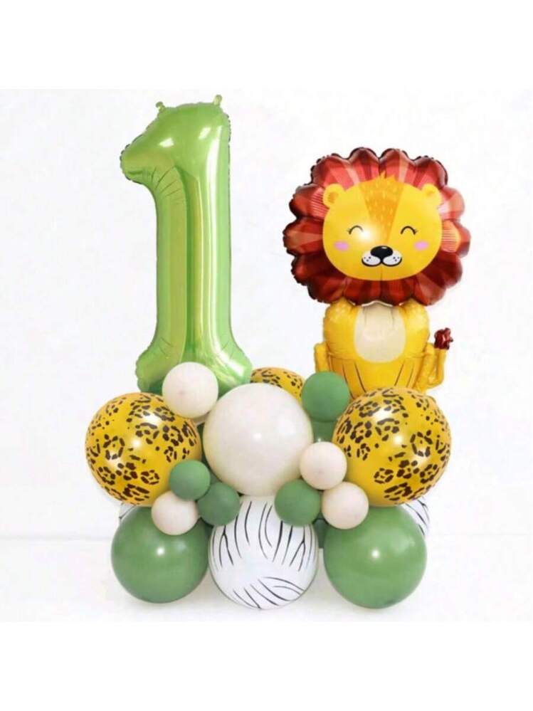Geboortebord rond | Jungle feestdieren | Happy Signs