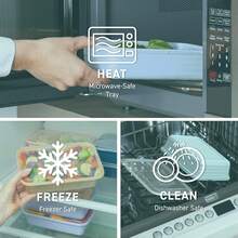 20-Piece Lightweight, Durable, Reusable -Free 1-Compartment Containers - Microwave, Freezer, Dishwasher Safe - Mint - 薄荷綠 - 查看 5