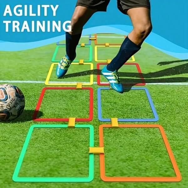 10 pièces Ensemble de jeu sensoriel sautant, plastique PP durable, divertissement extérieur multi-personnes, amélioration de la réaction rapide et de l'agilité, activité de jardin, couleurs mélangées