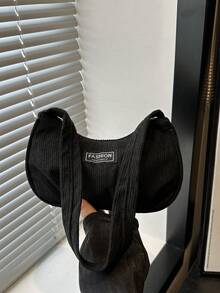 Stylish, Simple And Elegant, Ladies Shoulder Underarm Bag For Shopping, Purse, Shopping, Young Women, College Students, Newcomers To The Workplace, White Collar. Perfect For Office, College, Work, Business, Commuting, Outdoor Activities, Travelling And Excursions. - Black - View 2