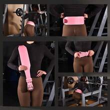 腰部支撑带 下背部透气健身举重哑铃腰带支撑运动护腰带 女士男士 - 彩色 - 查看 7