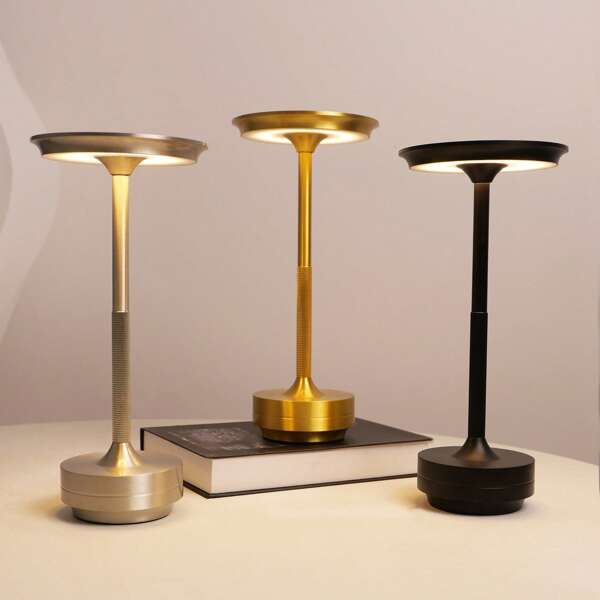 1 pièce Lampe de bureau à LED rechargeable sans fil, lampe de table pour décoration de restaurant et bar. Lampe de lecture portable avec variation d'intensité, changement d'éclairage à 3 couleurs, luminosité réglable, chargement USB