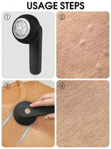 Portable Rechargeable Electric Lint Remover Shaver, Effective And Fast Fuzz And Pills Ball Removing Tool For Clothing, Furniture And Carpet (1pc Black)