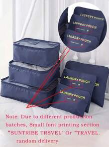 1 Set mit 6 Stück Packtaschen für Reisen, Organizer Taschen mit großer Kapazität - beinhaltet Make-up Tasche, Kulturbeutel, Kleidersack, geeignet zum Verstauen von Kleidung, Schuhen, Kosmetik, Elektronik, Accessoires, ideal für Reisen, Urlaub, Geschäftsreisen, Heimorganisation, Abschlussgeschenk für Schule, Schul-Zubehör, Schulsachen