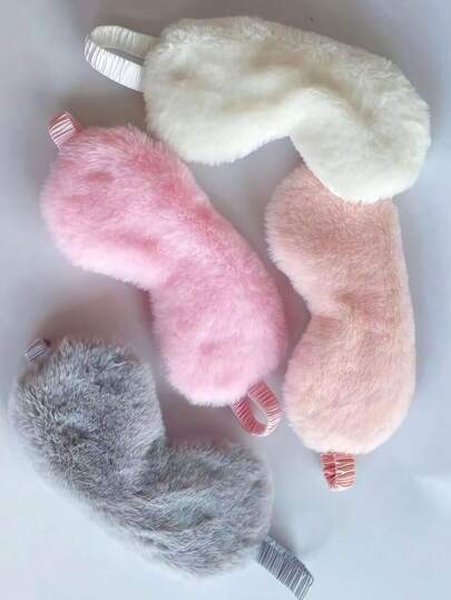 4/2/1 pieza Máscara para dormir, antifaz para dormir, máscaras de ojos suaves y mullidas con diseño de nube y amor, parche para el ojo, cubierta para los ojos, máscaras de sueño de seda y peluche suaves y cómodas, cubrecamas de satén colorido para la noche