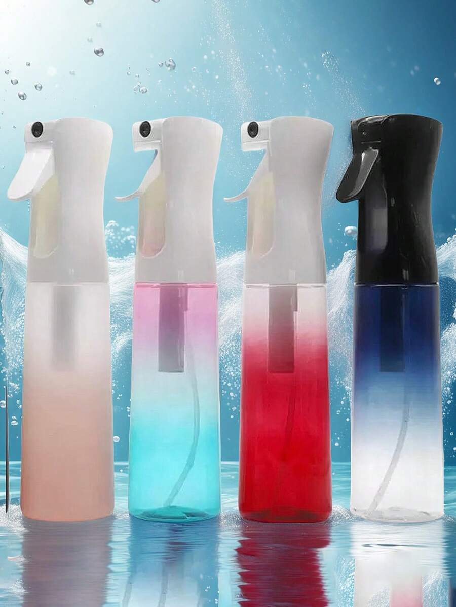 1pc Spray Bottle For Hair (10.1oz/300ml) Pack Pink Transparent Home Continuous Spray Bottle Empty Ultra Fine Water Mister Reusable Barber Supplies Spray Bottles For Cleaning Plants Curly Hair Etc,Back To School,Travel Holiday Essentials,Hair Accessories For Women